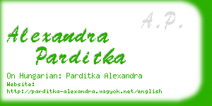 alexandra parditka business card